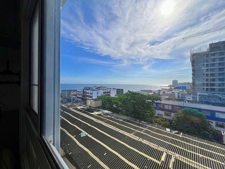 Studio c/ vista mar a passos da Praia SAA0421