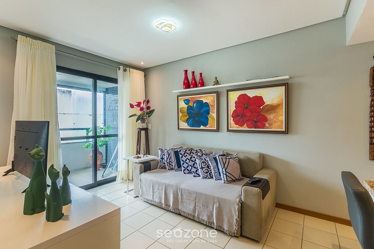 Estúdio c/ Vista Mar Parcial SOC0316