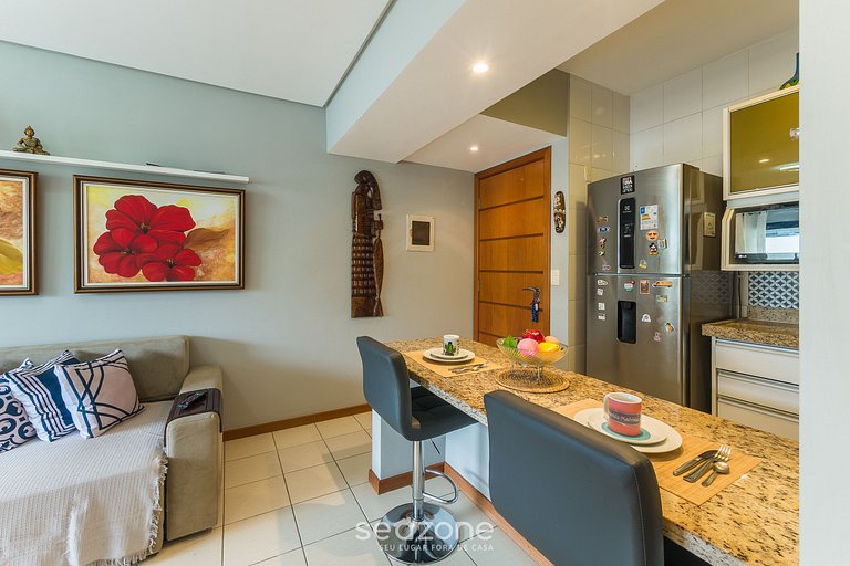 Estúdio c/ Vista Mar Parcial SOC0316