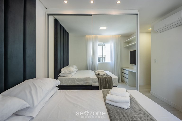 Apto c/ Churrasqueira a 850 m da Praia SEM0302