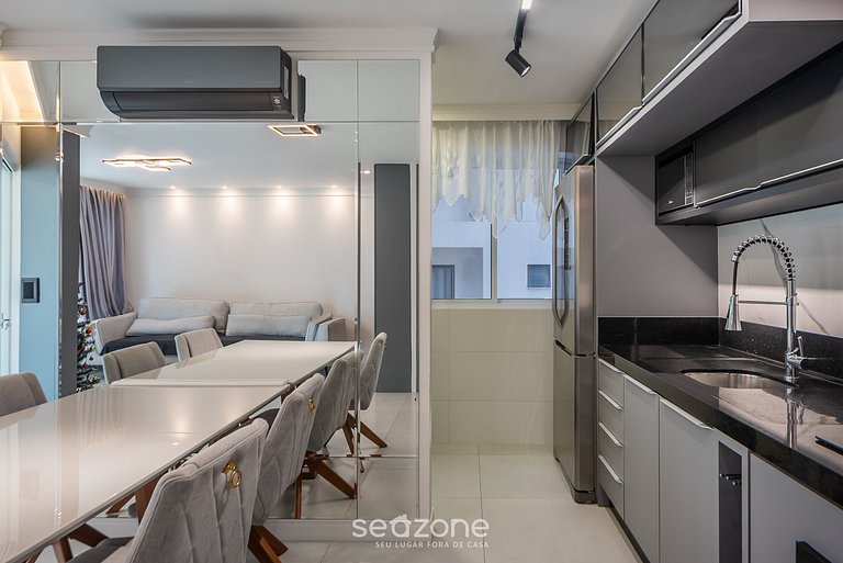 Apto c/ Churrasqueira a 850 m da Praia SEM0302