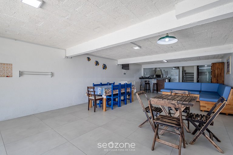 Linda casa pé na areia c/vista para o mar APC2200