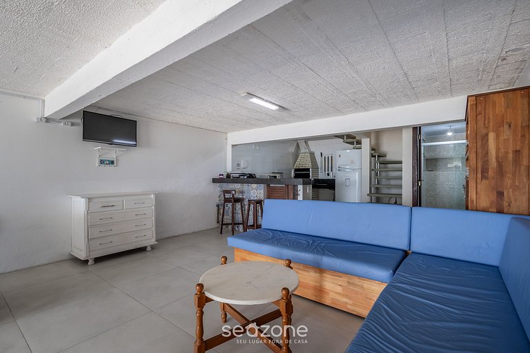 Linda casa pé na areia c/vista para o mar APC2200