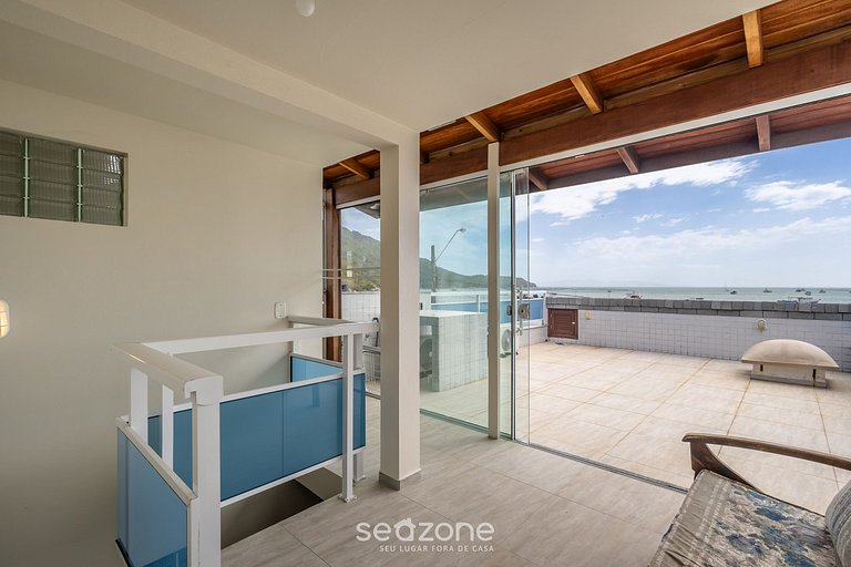 Linda casa pé na areia c/vista para o mar APC2200