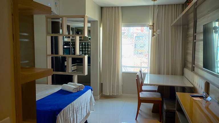 Studio completo a 550m da Praia da Barra EAI0605