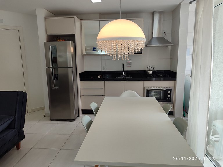 Apto c/ Churrasqueira a 750m da Praia EVP0504