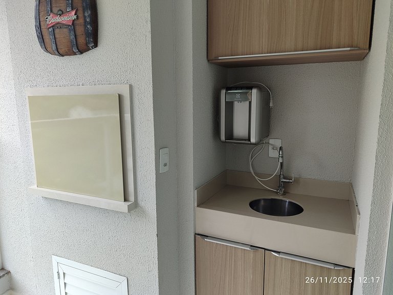 Apto c/ Churrasqueira a 750m da Praia EVP0504