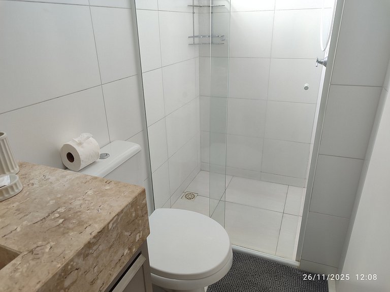 Apto c/ Churrasqueira a 750m da Praia EVP0504