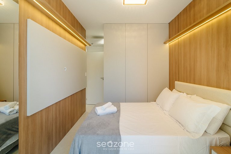 Apto c/ churrasq. privativa a 90m do Mar RIH0802