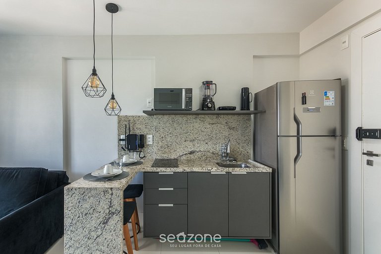 Studio a passos do mar em cond. c/ piscina PSP0603