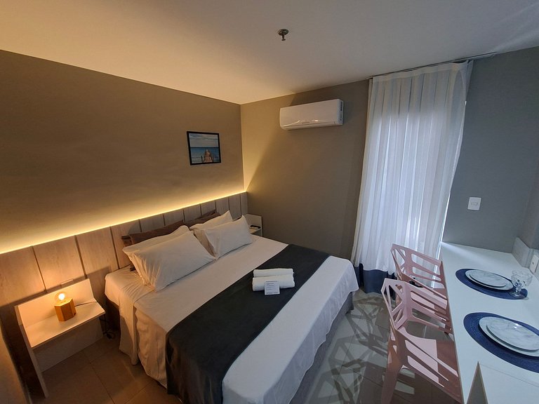 Estúdio Completo a 400 m da Praia HSC0425