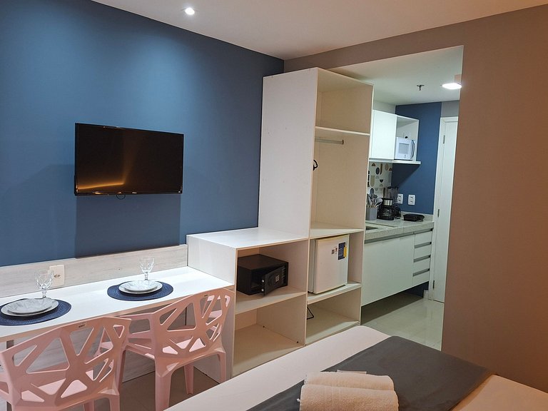 Estúdio Completo a 400 m da Praia HSC0425