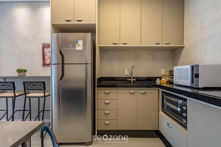 Apto em cond c/ piscina a 220 m do Praia FFS0804