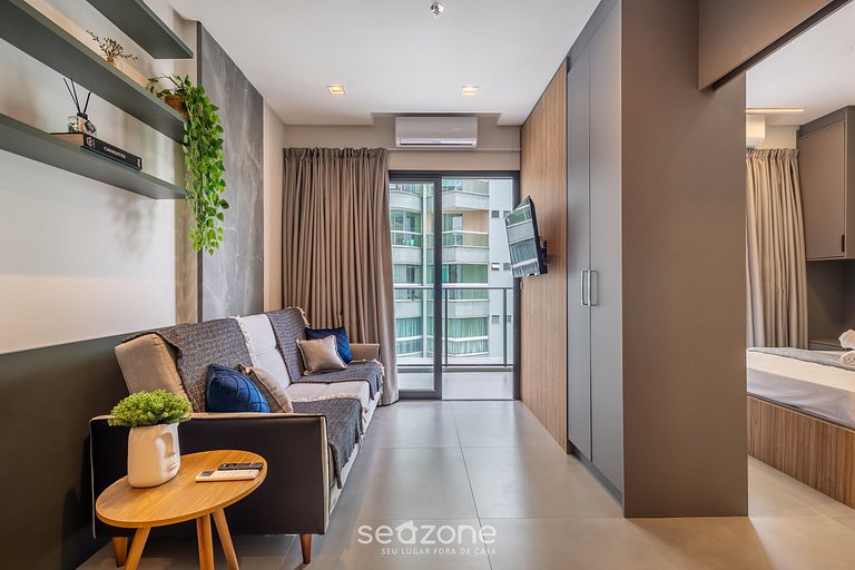 Apto em cond c/ piscina a 220 m do Praia FFS0804