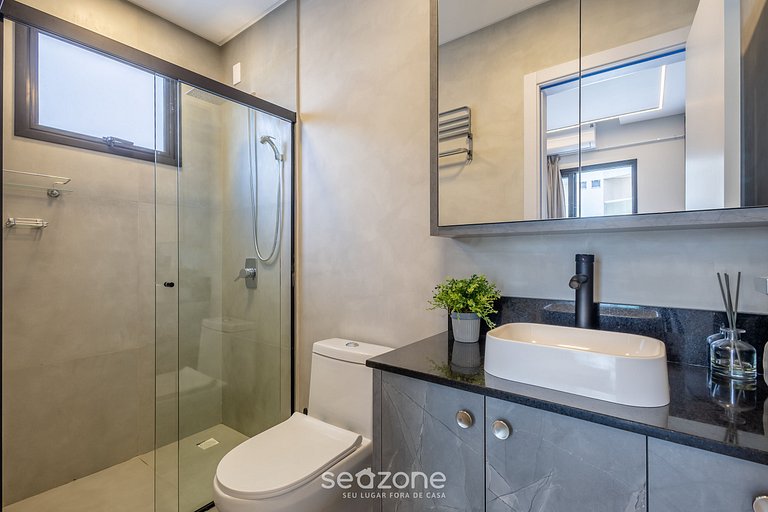 Apto em cond c/ piscina a 220 m do Praia FFS0804