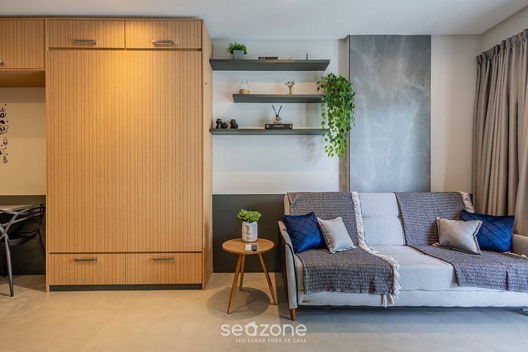 Apto em cond c/ piscina a 220 m do Praia FFS0804