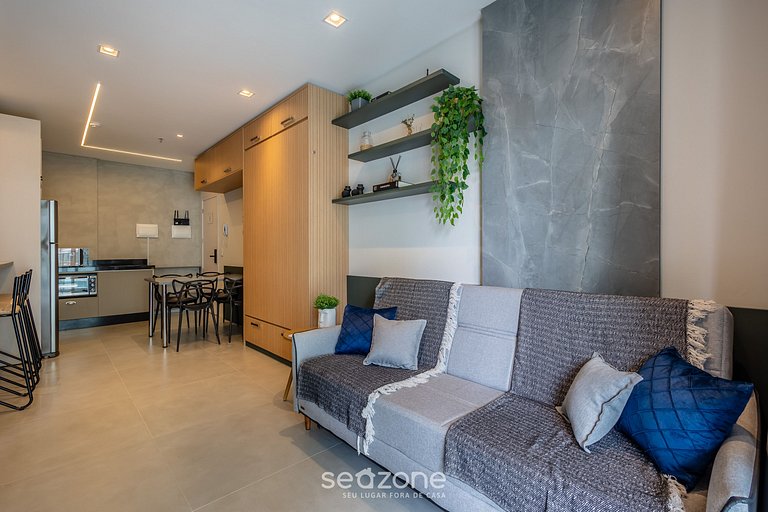 Apto em cond c/ piscina a 220 m do Praia FFS0804