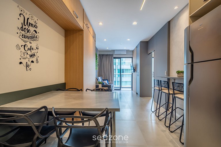 Apto em cond c/ piscina a 220 m do Praia FFS0804