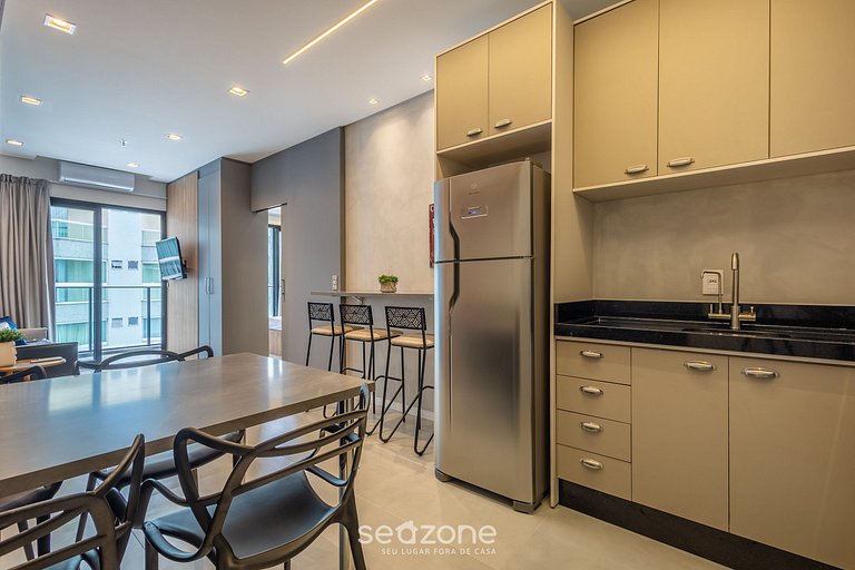 Apto em cond c/ piscina a 220 m do Praia FFS0804