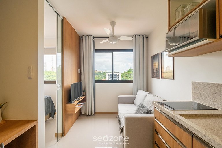 Apto c/ parrilla en cond. a 290 m del mar HOA0910