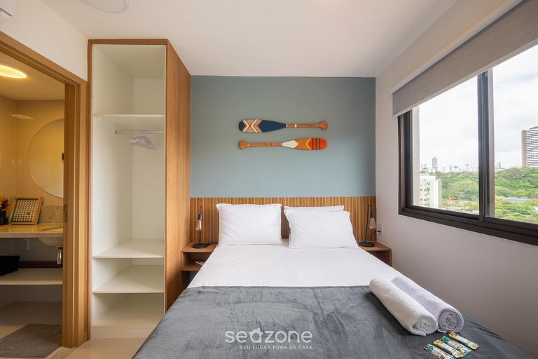 Apto c/ parrilla en cond. a 290 m del mar HOA0910