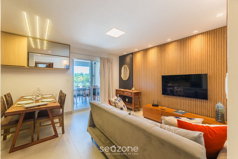 Apto c/ barbacoa en condominio con piscina ITF0025