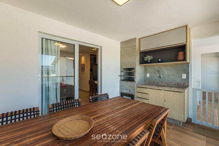 Apto c/ barbacoa en condominio con piscina ITF0025