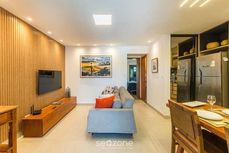 Apto c/ barbacoa en condominio con piscina ITF0025