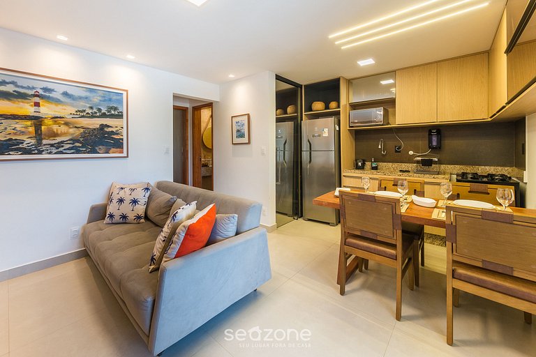 Apto c/ barbacoa en condominio con piscina ITF0025