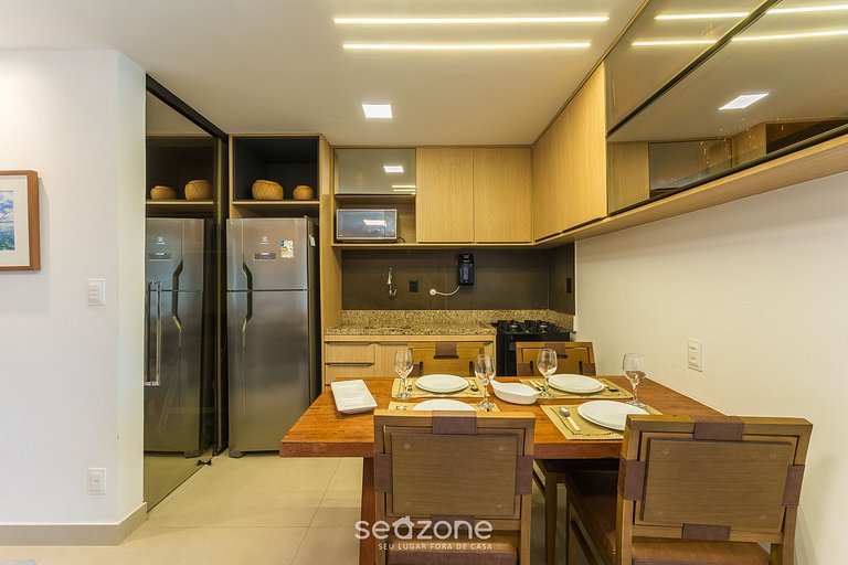 Apto c/ barbacoa en condominio con piscina ITF0025