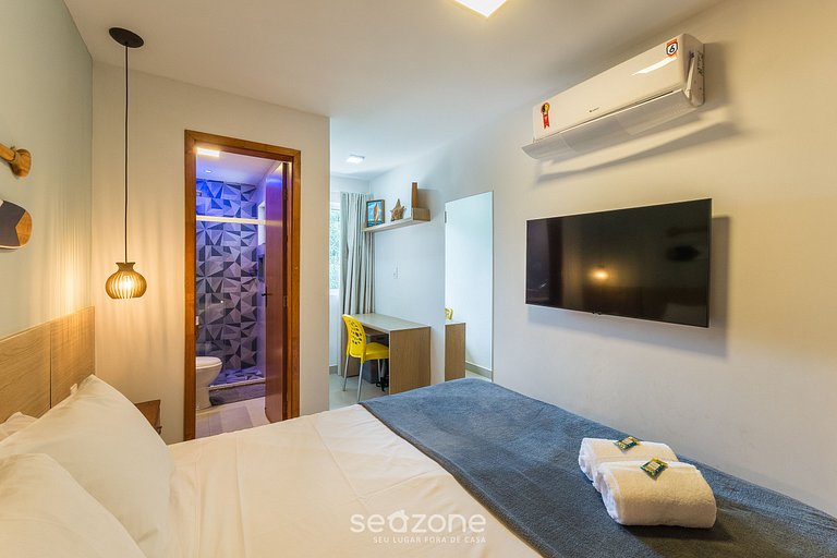 Apto c/ barbacoa en condominio con piscina ITF0025