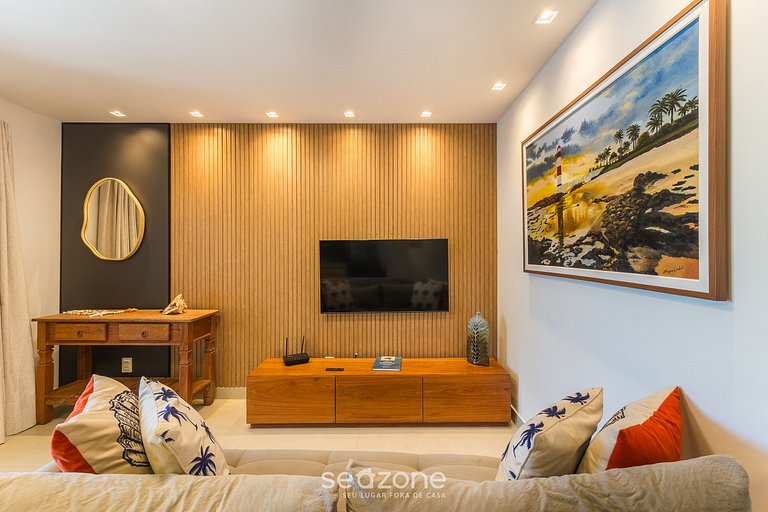 Apto c/ barbacoa en condominio con piscina ITF0025