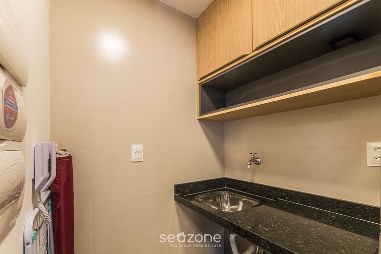 Apto c/ barbacoa en condominio con piscina ITF0025