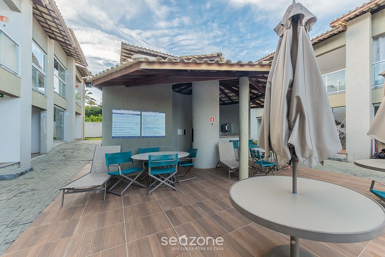 Apto c/ barbacoa en condominio con piscina ITF0025