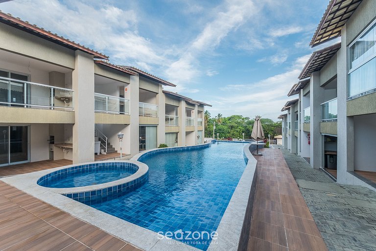 Condominio con piscina a 900 m de la playa, Imbassaí Top Fla