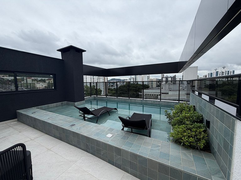 Studio c/ churrasq. próximo ao Oktoberfest ELN0905