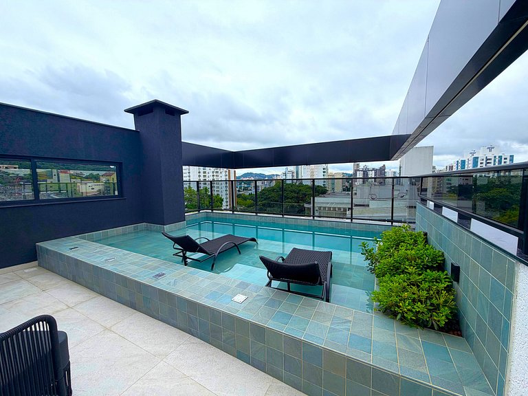 Studio c/ churrasq. próximo ao Oktoberfest ELN0905