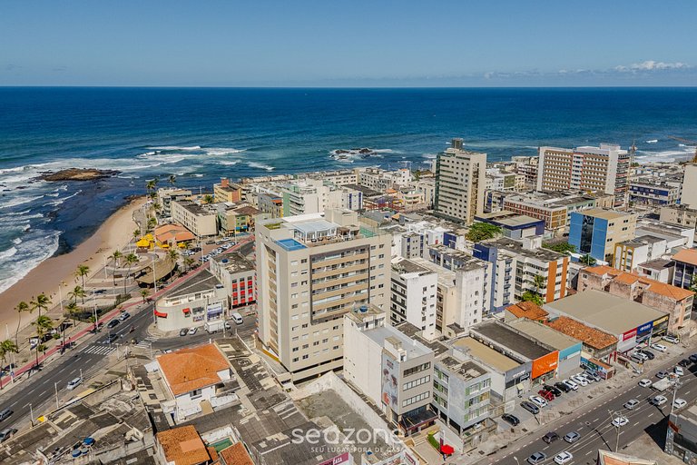 Apto em Cond c/ piscina a 70m da Praia SMA0819