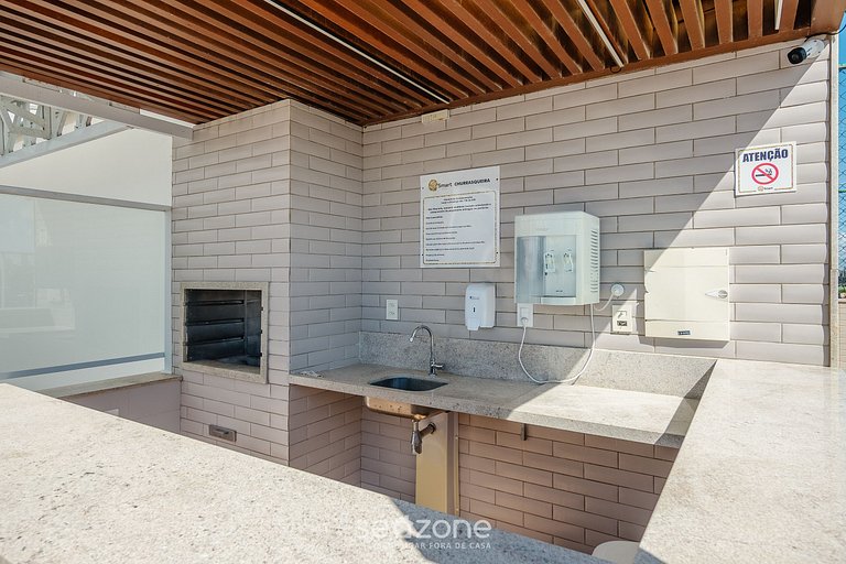 Studio c/ piscina no rooftop, 70m da Praia SMA0113