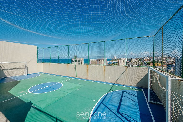 Apto em Cond c/ piscina a 70m da Praia SMA0819