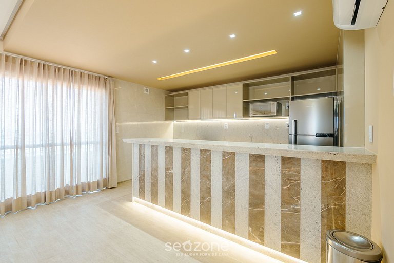 Studio em cond. c/ piscina a passos do Mar SMA0110