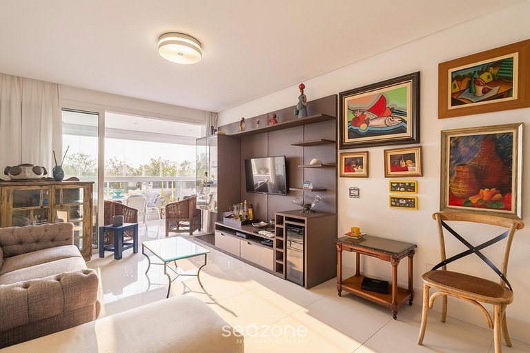 Apto c/ churrasq. a 800m da Praia, Jurerê SCA0208