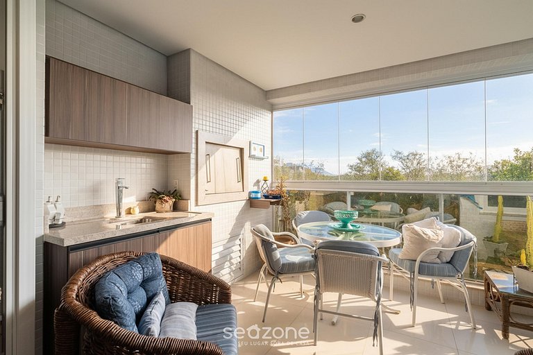 Apto c/ churrasq. a 800m da Praia, Jurerê SCA0208