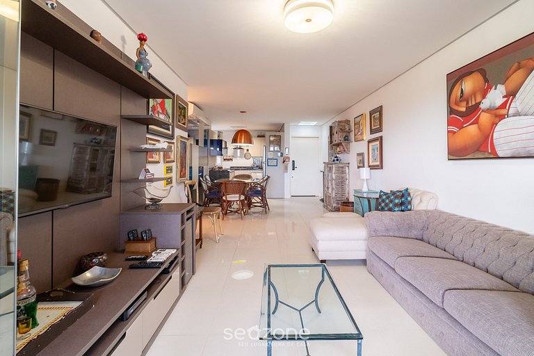 Apto c/ churrasq. a 800m da Praia, Jurerê SCA0208