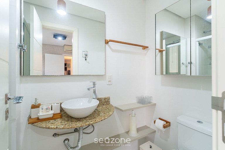 Apto c/ parrilla a 800 m del mar, Jurerê SCA0208