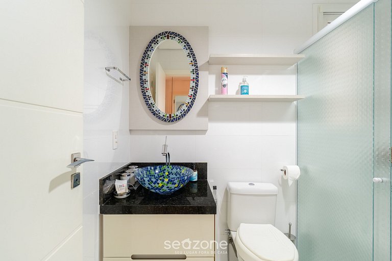 Apto c/ parrilla a 800 m del mar, Jurerê SCA0208