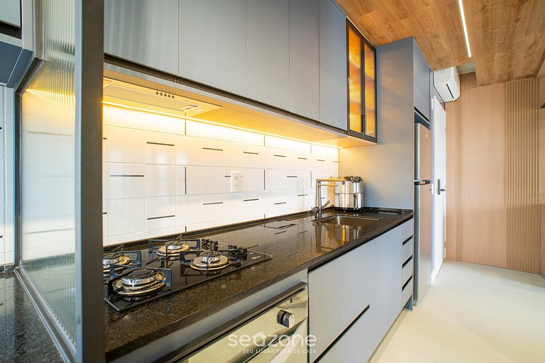 Apto c/ varanda e churrasq. a 350m do Mar VPD0701