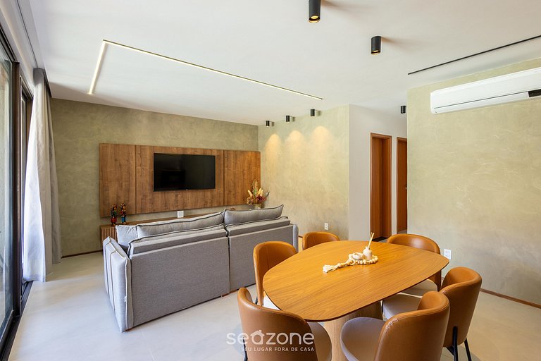 Apto en Cond. c/ Piscina y Acceso a Playa NVB0004