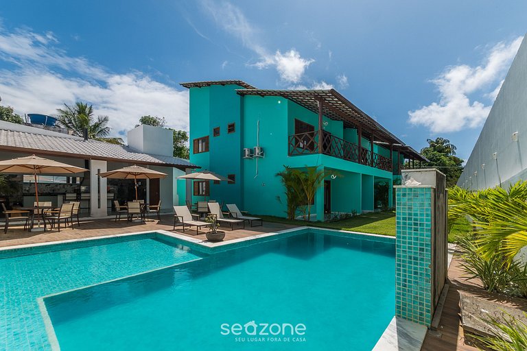 Apto con balcón en condominio con piscina FOS0005