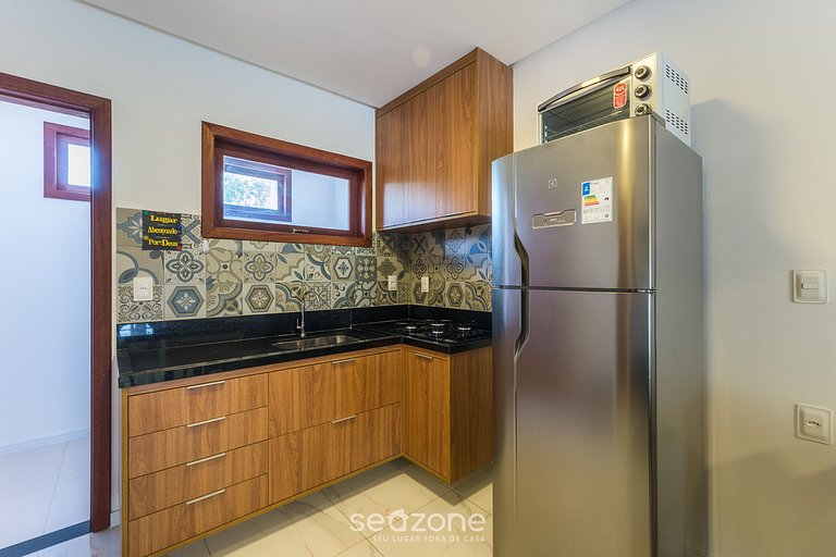 Apto con balcón en condominio con piscina FOS0005